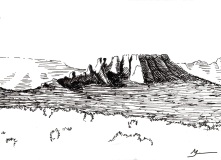 sedona-ink-Cockscomb-butte 2003 ink