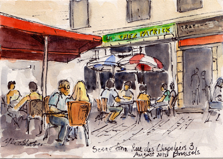 Cafe scene in Brussels