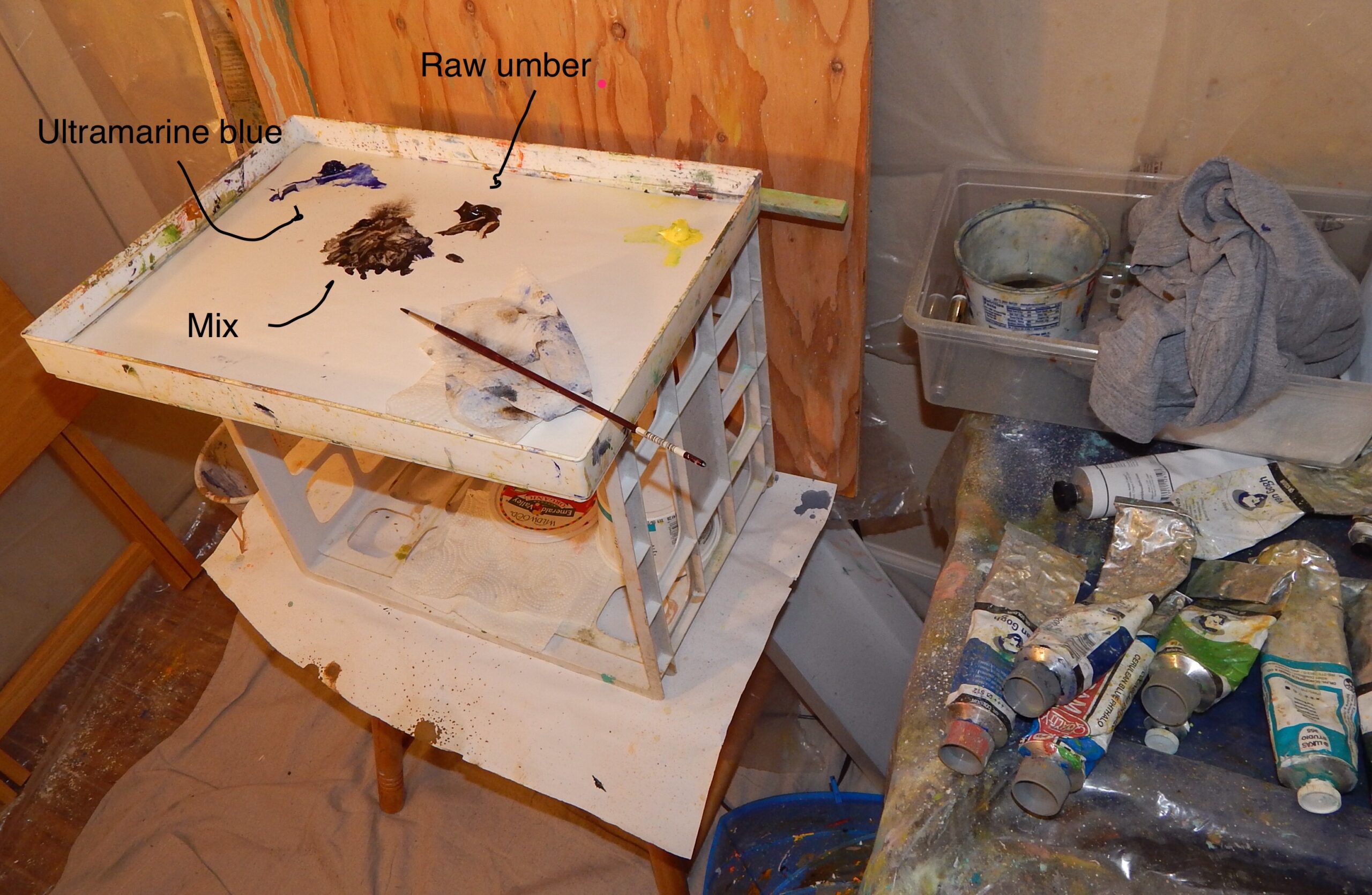 Today’s Studio Photo – Entire painting without color