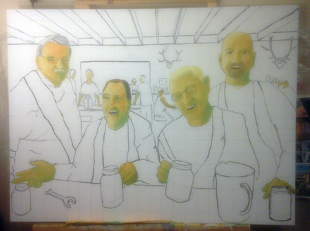 What’s on my easel? It’s a secret.