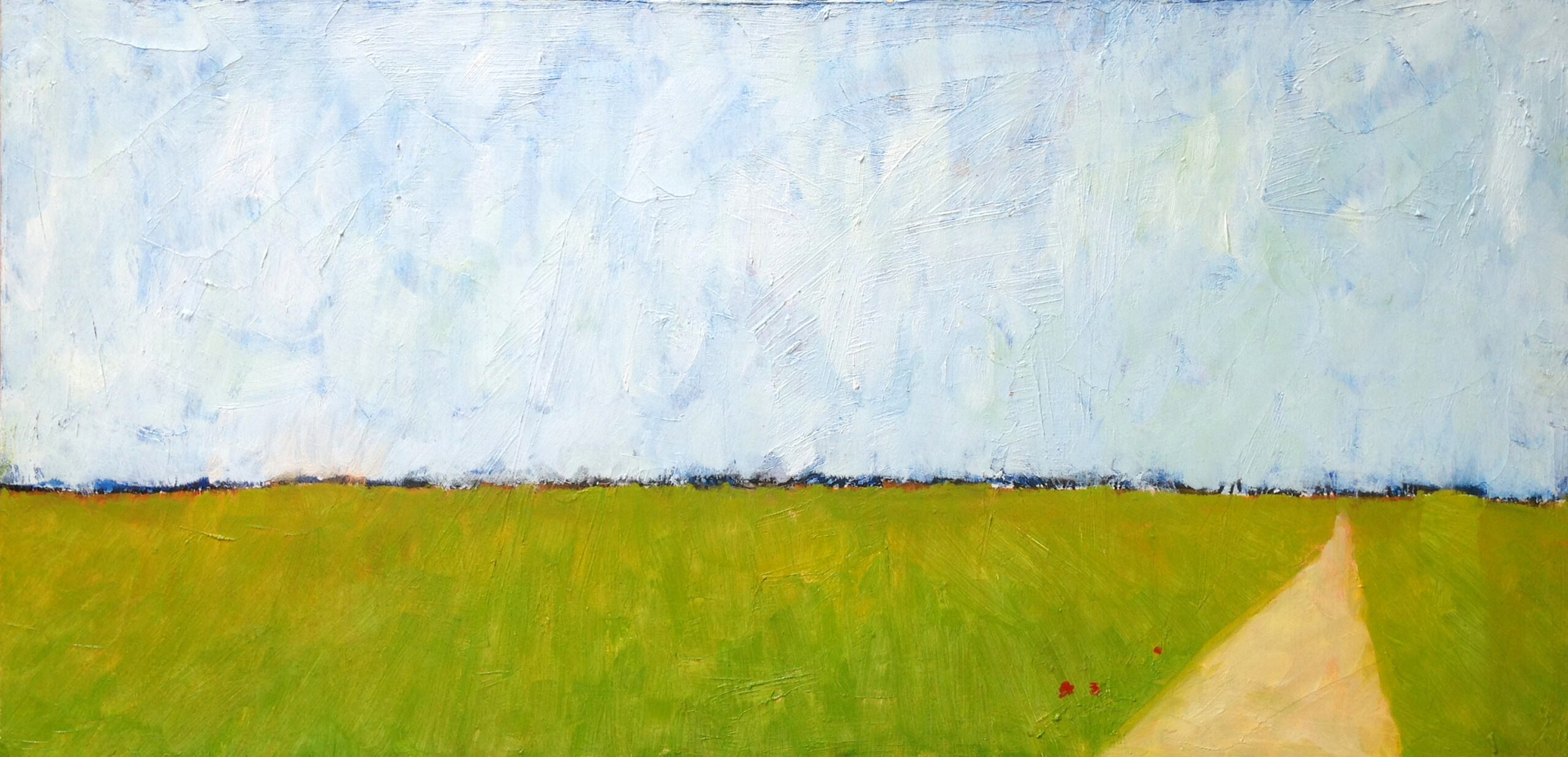 Landscape with poppies