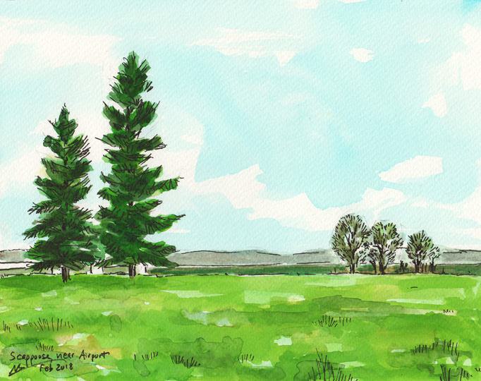Landscape near the Scappoose Airport